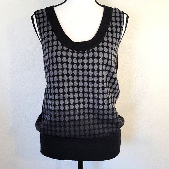 Willow Bay Sweaters Willow Bay Gradient Dot Y2k Dark Academia Preppy Wool Blend Vest Sz M